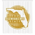 thumbnail image 3 of Ambesonne Florida Shower Curtain, City Map Grunge Stamp, 69"Wx75"L, Pale Amber and White, 3 of 3