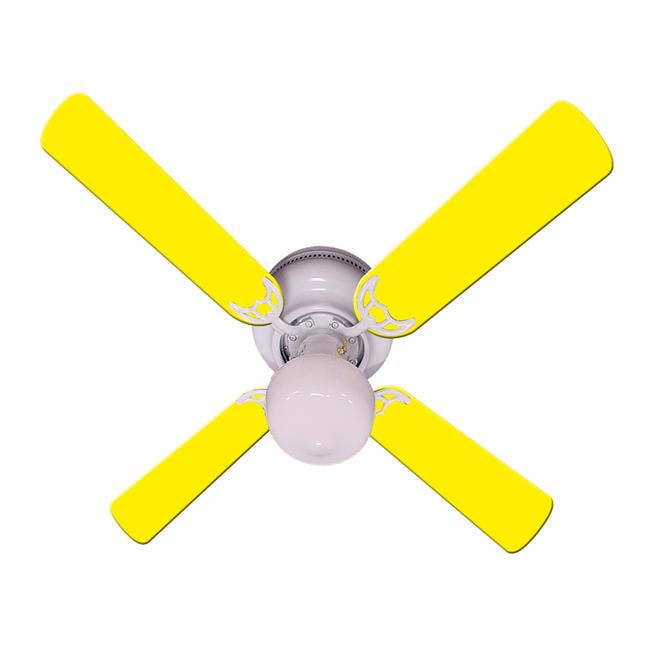 42 in. New Kids Room Decor Ceiling Fan, Yellow