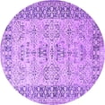 thumbnail image 1 of Ahgly Company Indoor Round Oriental Purple Industrial Area Rugs, 6' Round, 1 of 4