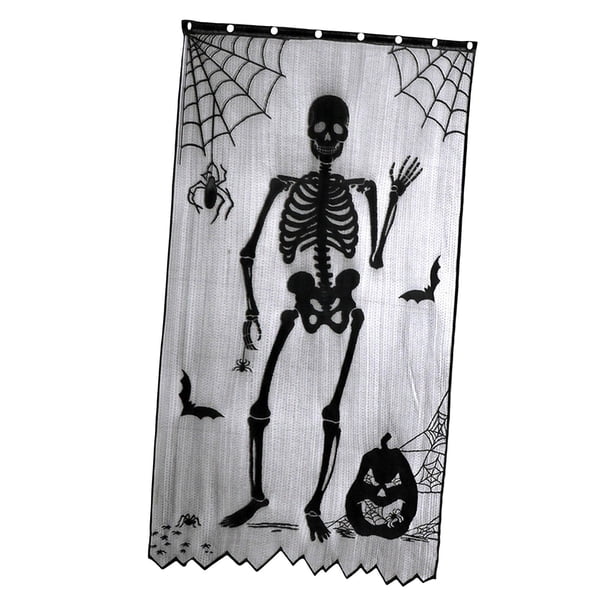 Cortina de puerta de Halloween Cortina De Puerta De Halloween Cortina De Ventana Para Suministros De Decoración De Entrada Esqueleto Esqueleto Magideal Cortina de puerta de Halloween