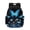 Blue Butterfly Flower Print, variant on Dinosaur Neon Lightning Bolt Pattern 17 Inch Rucksack for Boys Girls, Lightweight Comfort Carry Kids Backpack for High School Elementary School