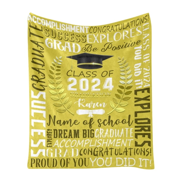Big sale 2024 Graduation Season Party Throw Home Printed Outdoor Travel Camping Night Reading Blanket