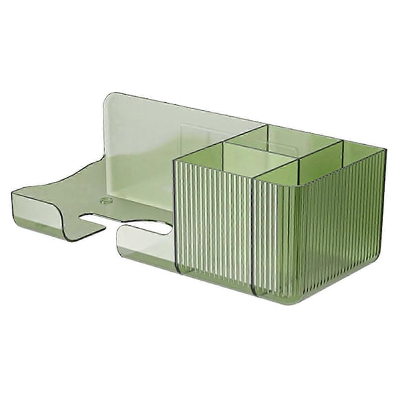 Hair Shelf Punch Free Stable Wall Mounted Transparent Hair Dryer Holder for Bathroom Accessories