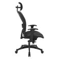 thumbnail image 4 of Scranton & Co Executive Black Breathable Mesh Chair with Flip Arms, 4 of 10