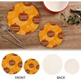 thumbnail image 4 of Coolnut Thanksgiving Pumpkin Apple Pie Acorns Round Cotton Trivets Pot Holders, Hot Pads Pure Cotton Stylish Coasters for Boho, Farmhouse, Kitchen - 2pcs Home Decor Gifts, 4 of 7
