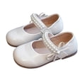 thumbnail image 2 of Abomasnow Shoes for Toddler Girl Non Slip Flats Shoes Soft Sole Pearl Trim Princess Dress Shoes, 2 of 9