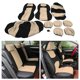 thumbnail image 5 of Dingln Asiento Auto 9pcs Protector De La Cubierta A Prueba De Polvo Respirable Conjunto De Accesorios Universal For Coche De 5 Asientos (Beige Negro), 5 of 5
