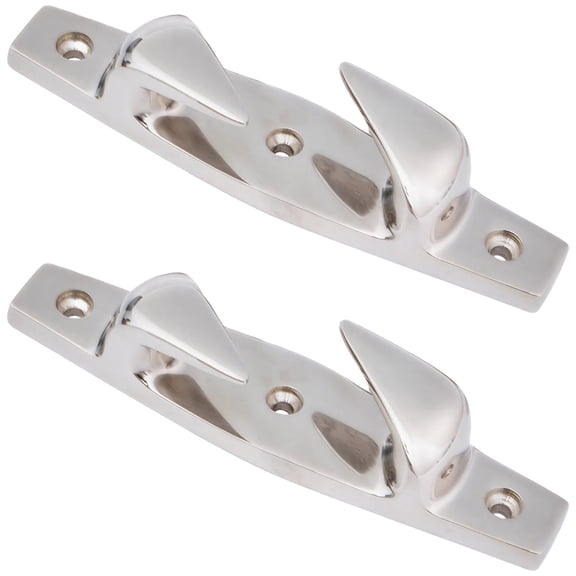 2 Pcs Inclined Tip Fairleads, 5.9 in / 150 mm Marine Boat Chocks, Stainless Steel 316 Bow Chocks, 100 KN Max Tension Yacht Fairleads, Heavy Duty Angled Dock Rope Chocks for Boats & Vessels