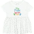 thumbnail image 3 of Inktastic My Poppi Loves Me Girls Baby Dress, 3 of 5