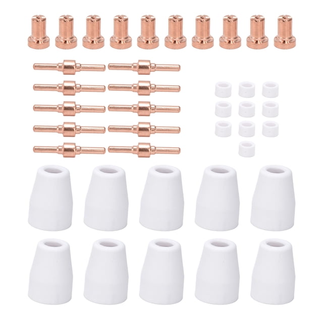 40 consumibles para cortadora de plasma, copa de protección, electrodos, puntas de anillo, accesorios duraderos para cortadora de plasma.