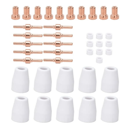 

40Pcs Plasma Cutter Consumables Shield Cup Electrodes Ring Tips Durable Plasma Cutter Accessories