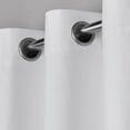 thumbnail image 4 of Exclusive Home Textured Linen Room Darkening Blackout Grommet Top Curtain Panel Pair, 54"x96", Winter White, 4 of 5