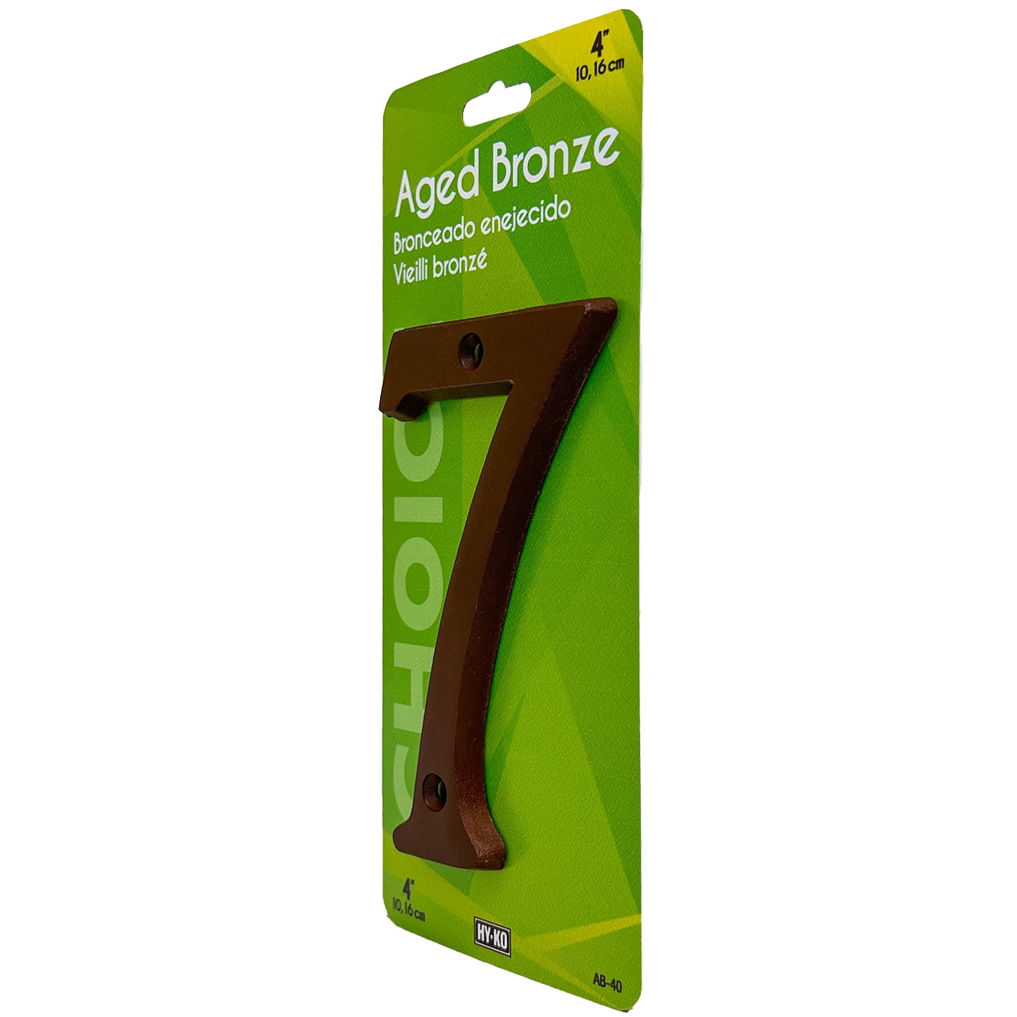 HY-KO 4" Aged Bronze Metal House Number 7