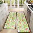 thumbnail image 4 of Kitchen Rugs Sets Of 2,Green Mushroom Frog Green Pattern Anti Fatigue Kitchen Mat Rugs Non Slip Washable,Decorative Kitchen Floor Mats for Kitchen,Sink,Laundry,17"x47"+17"x47", 4 of 5