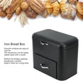 thumbnail image 6 of Iron Bread Box 2 Shelves Large Capacity Large Farmhouse Bread Container for Bread Bagels Cookies Black, 6 of 8
