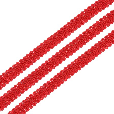 2pcs Gimp Braid Trim, 13 Yards x 1/2"(12mm) Curtain Upholstery Trim for DIY Craft, Red
