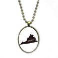 thumbnail image 1 of Virginia America usa mapa silueta Collar Colgante de cadena vintage Colección de joyas colgantes Unbranded M, 1 of 3
