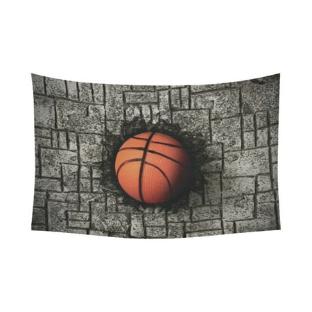 Phfzk Sport Wall Art Home Decor Funny Basketball In Brick Phfzk Sport Wall Art Home Decor Funny