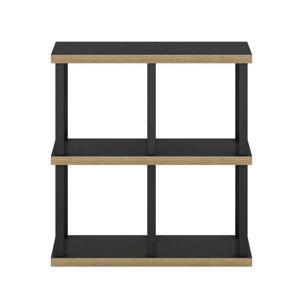 Furinno Turn-N-Tube No Tools 4-Cube Decorative Display Shelf, Americano/Black