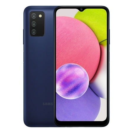 Samsung Galaxy A03s (A037M) 64GB Dual SIM, GSM Unlocked, (CDMA Verizon/Sprint/Boost Not Supported) Smartphone Latin American Version No Warranty (Blue)