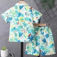 thumbnail image 5 of Kaprioy Boys Summer Outfits Boys Hawaii Shirts and Shorts Outfit Sets Casual Button Down Summer Kids Beach Vacation Clothes, 5 of 6