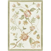 SAFAVIEH Chelsea Beryl Bordered Wool Area Rug, Ivory, 2'6" x 4'