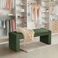 thumbnail image 7 of KithKasa 47" Modern End of Bed Bench, Upholstered Entryway Bench, Green Bedroom Bench, Comfy Padded Fabric Ottoman Bench for Bedroom, Living Room, Hallway, Foyer, 7 of 7