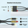 thumbnail image 4 of Digital to Analog Audio Conversion Cable,Digital SPDIF/Optical & Coaxial to Analog L/R  &3.5mm AUX Stereo Audio Cable, 4 of 7