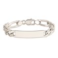 thumbnail image 3 of SS 8.5inch Polished Engravable Figaro Men's Link ID Bracelet, 3 of 5