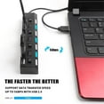 NGHnuifg Port USB Hub Splitter 7 Port USB 2.0 Hub For Laptop USB Port