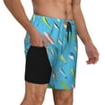 thumbnail image 2 of Honeii Different Color Fishing Bait Print Men's Swim Shorts,Mens Swim Trunks,Breathable Mesh Beach Shorts for Swimming,Surfing, and Beach Activities-XX-Large, 2 of 6