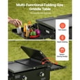 thumbnail image 2 of KFFKFF 28-Inch Gas Griddle with Dual Burners, Foldable Flat Top Grill with Wheels, 30000 BTU Propane Griddle for Outdoor Cooking, Ideal for Frying, Grilling, Stir-Frying, and BBQ, Pulse Ignition, 2 of 9