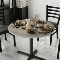 BizChair 36" Round Table Top with White or Gray Reversible Laminate Top