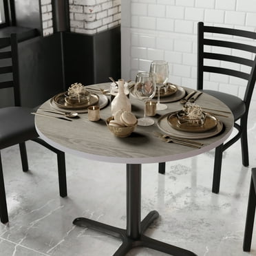 BizChair 36" Round Table Top with White or Gray Reversible Laminate Top