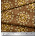 thumbnail image 3 of Soimoi Cotton Cambric Fabric Moroccan Damask Print Fabric by The Yard 56 Inch Wide, 3 of 3