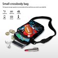 thumbnail image 7 of HELLHERO Painted Rugby Pattern Small Crossbody Purse Double Layer Polyester Men, Women 4.33x1.97x7.09 for Daily Commute or Casual Outings, 7 of 7