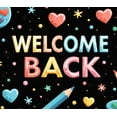 thumbnail image 6 of LUUFILx Welcome Back Banner for Office School Decorations with Balloons Colorful Pencils Party Supplies and Festive Backdrop for Event Celebration Classroom Decor, 6 of 9