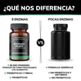 thumbnail image 3 of Enzimas digestivas - Probióticos y Prebióticos - Fibra - Vegano premium - Digestive Enzymes - Vitaminas Hombre / Mujer - Quotidien - Slim - 60 cápsulas, 3 of 7