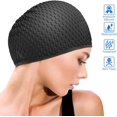 thumbnail image 1 of Gorro de natación XCF de silicona antideslizante unisex color negro, 1 of 4