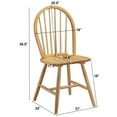 thumbnail image 2 of Costway Set of 2 Vintage Windsor Side Chairs Wood Spindleback Dining Room Natural, 2 of 7