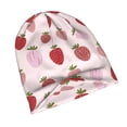 thumbnail image 4 of DouZhe Beanie Hats for Men and Women, Red Pink Strawberry Fruit Patterns Adult Unisex Knit Hat Winter Warm Skull Cap, 4 of 7