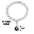 thumbnail image 4 of Marines Text USMC White Logo on Blue Officially Licensed Silver Plated Bracelet with Antiqued Charm, 4 of 5