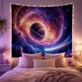 thumbnail image 2 of Cosmic Nebula & Ringed Planet in Swirling Vortex, Mystical Celestial for Space Lovers, Astronomy Wall Art, Housewarming Gift Tapestry Wall Hanging for Bedroom, Living Room and Dorm, 2 of 7
