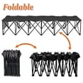 thumbnail image 4 of SUNNYOUTDOOR 6 Seater Portable Folding Bench Seat Collapsible Soccer Bench, Portable Bench Seats for Bleachers, Camping, Sideline, with Carrying Bag, Black, 4 of 4