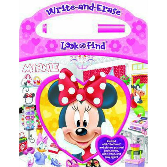 Pre-Owned Write-and-Erase Look and Find Disney Minnie: Packed with 'find 'ems and Picture Puzzles! Look, circle, wipe clean, and play again! (Unknown) 1450879187 9781450879187
