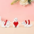thumbnail image 3 of nvzhuang Valentine's Day Little Polar Bear Figurines 3 Pcs Set Love Resin Desktop Ornament for Home Holiday Decor, 3 of 8