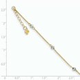 thumbnail image 2 of 14k Two Tone Gold Beads 9 Inch Plus 1 Anklet Ankle Bracelet, 2 of 6