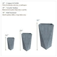 thumbnail image 7 of LeisureMod Aloe Fiberstone and MgO Clay Planter, Mid-Century Modern Tapered Square Planter Pot for Indoor and Outdoor (Grey, 29" Height), 7 of 7