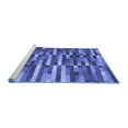 thumbnail image 2 of Ahgly Company Machine Washable Indoor Round Abstract Blue Contemporary Area Rugs, 4' Round, 2 of 4