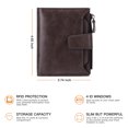 thumbnail image 4 of FALAN MULE Minimalist Wallet for Men Leather RFID Blocking Coin Purse Bifold Card Holder, 4 of 8